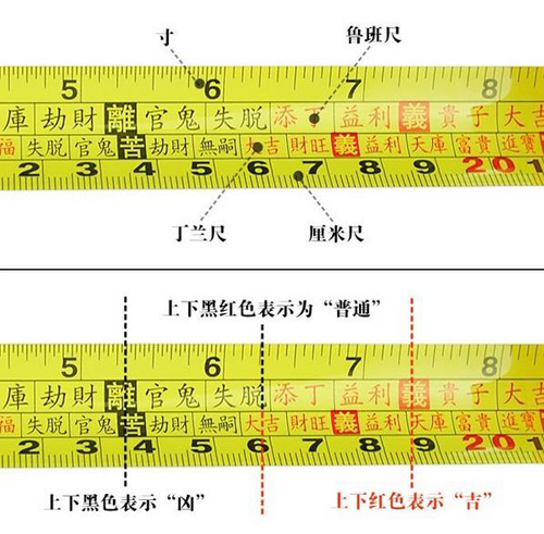 现代风水卷尺鲁班尺